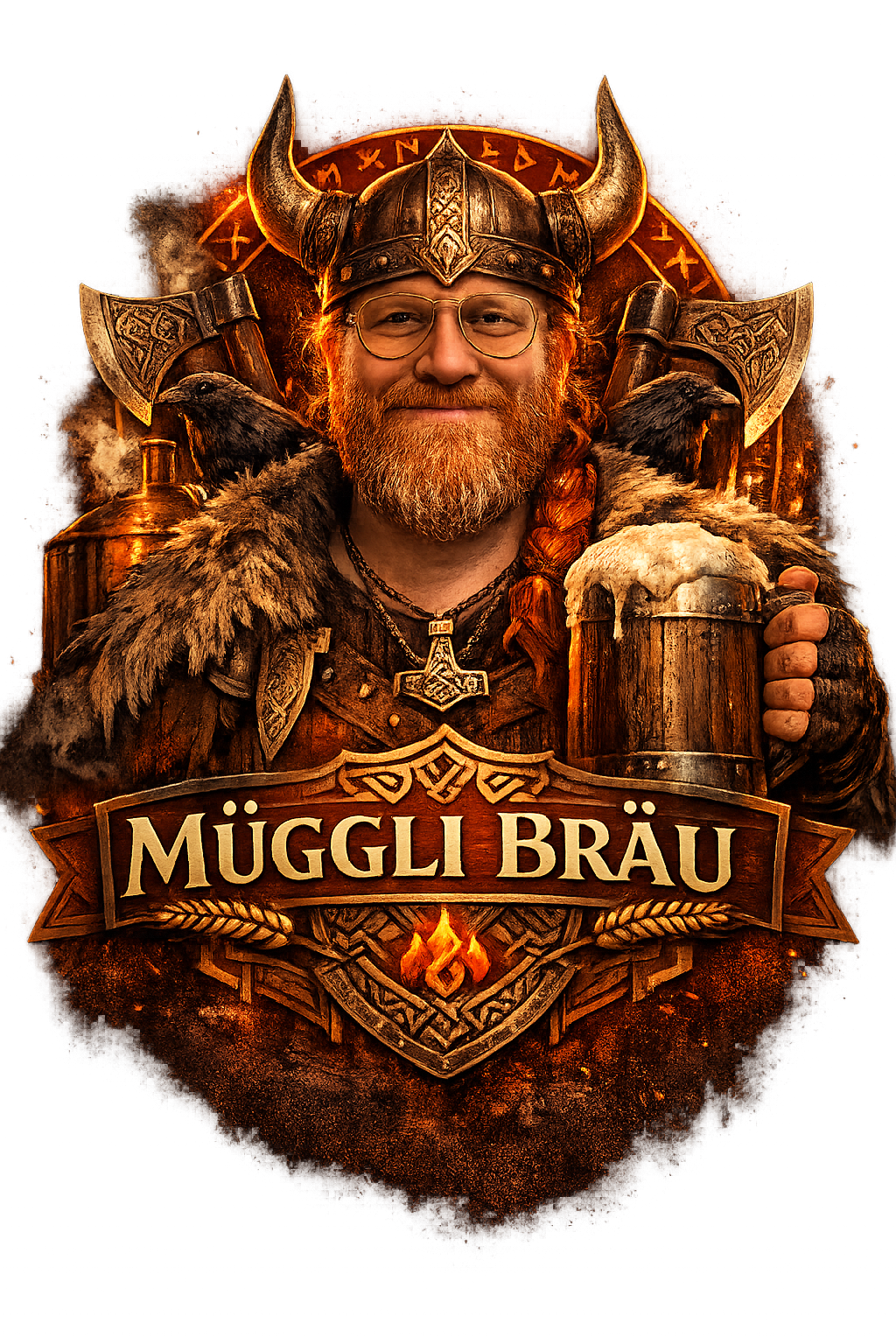 Müggli Bräu Logo (Wikinger Braumeister)